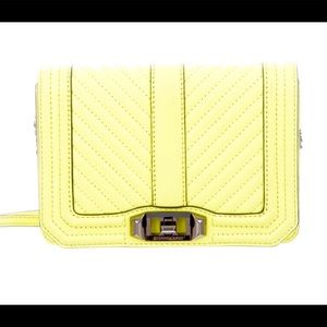Rebecca Minkoff neon yellow leather crossbody bag